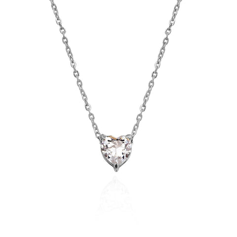 Astrid Heart Silver Necklace