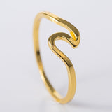 Golden Wave Ring