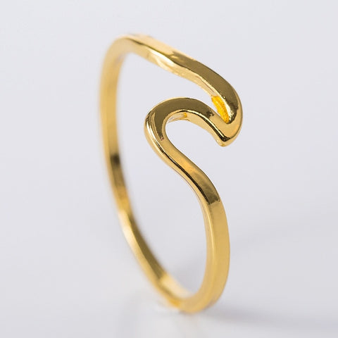 Golden Wave Ring